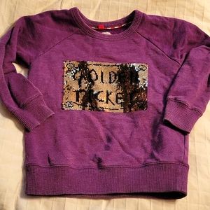 Mini Boden by Ronald Dahl flip sequin sweater